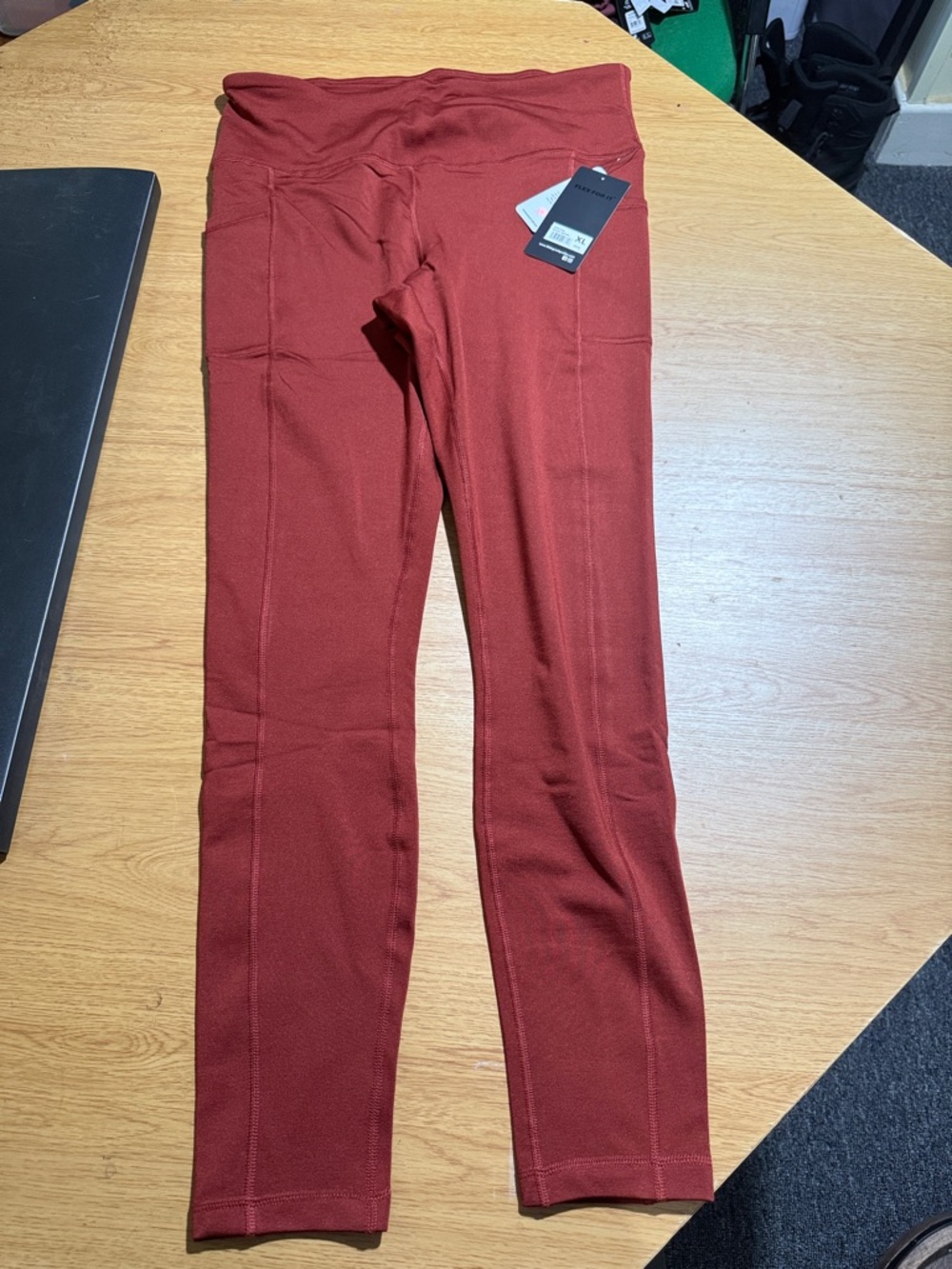 90 Degree By Reflex Rust Red High-Waist Leggings